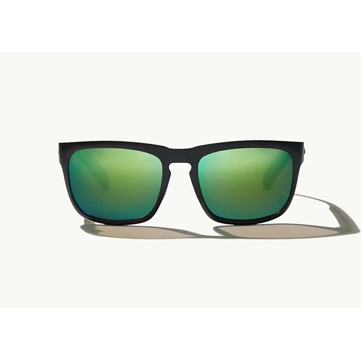 Bajio Swash Sunglasses Polarized in Black Matte with Green Glass